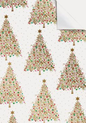 Picture of WRAPPING PAPER WHITE CHRISTMAS TREE